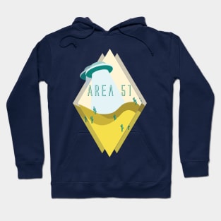 Triple Diamond-View Desert Area 51 in Peach Hoodie